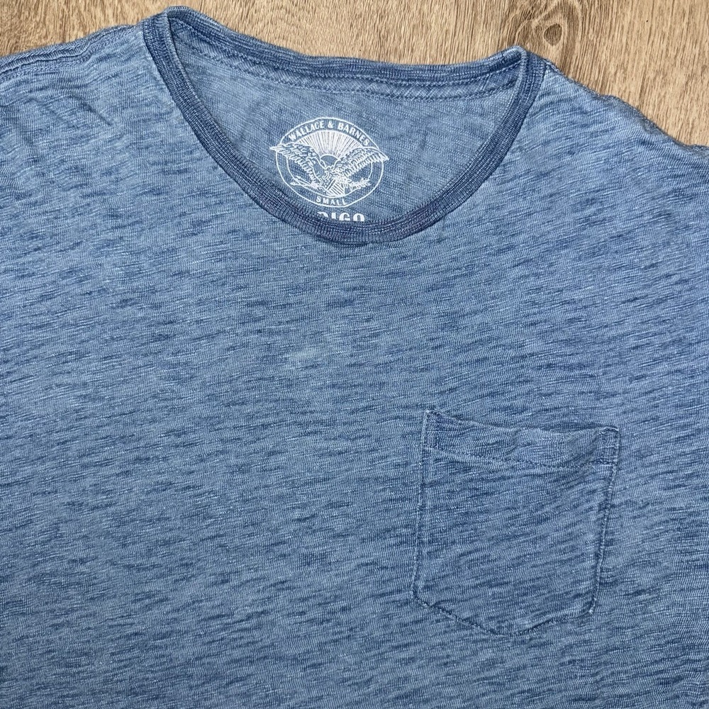Wallace And Barnes Indigo Short Sleeve Policies T Shirt Men's S Single Stitch